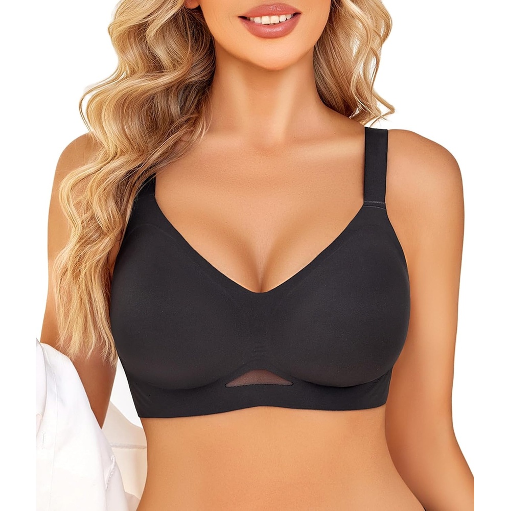 image:imageAvidlove Wireless Bras for Women Bras No Underwire Seamless Push Up Bralette Full Coverage Comfort Bra Everyday BraCharcoal
