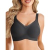 image:imageAvidlove Womens Seamless Bras No Underwire V Mesh Comfort Bralette Full Coverage Push Up Everyday TShirt BraBlack