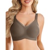 image:imageAvidlove Womens Seamless Bras No Underwire V Mesh Comfort Bralette Full Coverage Push Up Everyday TShirt BraGrey