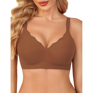 Avidlove Bras for Women No Underwire Seamless Bra Comfortble Bralette Full Coverage Everyday Bras(Coffee)