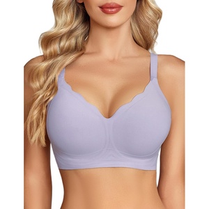 Avidlove Bras for Women No Underwire Seamless Bra Comfortble Bralette Full Coverage Everyday Bras(Light Purple)