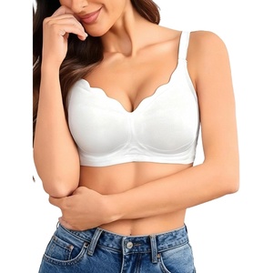 Avidlove Bras for Women No Underwire Seamless Bra Comfortble Bralette Full Coverage Everyday Bras(White)