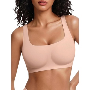 Avidlove Bras for Women Wireless Comfortable Bra Supportive No Underwire Bras Tshirt Push Up Bralettes Jelly Dot Seamless Bra(Nude)