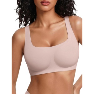 Avidlove Bras for Women Wireless Comfortable Bra Supportive No Underwire Bras Tshirt Push Up Bralettes Jelly Dot Seamless Bra(Pink)