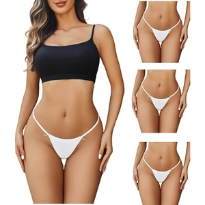 Avidlove G String Thongs for Women Cheeky Breathable Underwear Sexy No Show Panties 3 Pack(White*3)