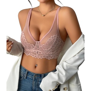 Avidlove Women’s Sexy Bra Lace Underwire Full Coverage Mesh Unlined T-Shirt Bralette Lingerie(Coupled Pink)
