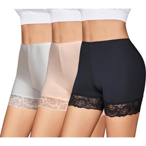 Avidlove Women’s Under Shorts for Dresses Seamless Anti Chafe Underwear Smooth Boyshorts Lace Slip Shorts for Women(Black+white+nude)
