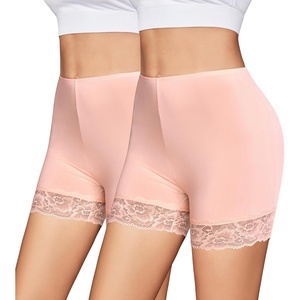 Avidlove Women’s Under Shorts for Dresses Seamless Anti Chafe Underwear Smooth Boyshorts Lace Slip Shorts for Women(Light Pink*2)