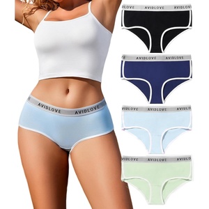 Avidlove Cotton Underwear for Women Hipster Panties Stretch Briefs Mid Rise Ladies Underpants Multipack(Black/Navy Blue/Green/Blue)