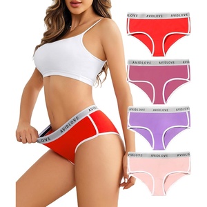 Avidlove Cotton Underwear for Women Hipster Panties Stretch Briefs Mid Rise Ladies Underpants Multipack(Red/Pink/Gray Purple/Purple)