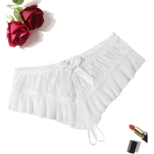 Avidlove Sexy Panties for Women Bikini Underwear Floral Lace Briefs with Cute Bow Center 1-4 Pack(White)
