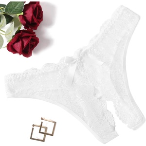 Avidlove Women Lace Panties Floral Lace Briefs Sexy Hollow Out Bow Underwear 1-4 Pack(White)