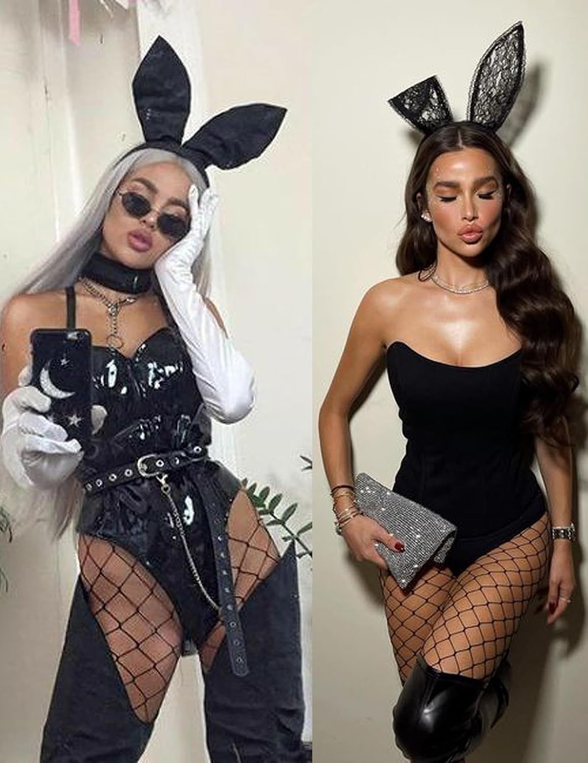 image:imageAvidlove Fishnet Stockings for Women Footless High Waist Fishnets Tight Thigh High Stockings Open Toe High Stretch Comfortable Gothic Costume Rave Outfits for Cosplay HalloweenBlackgp