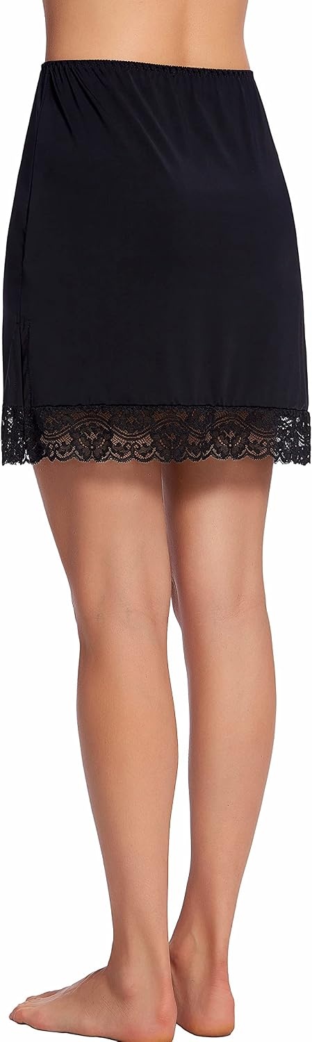 image:imageAvidlove Half Slips for Women Underskirt Short Lace Trim Above Knee Half SlipBlack