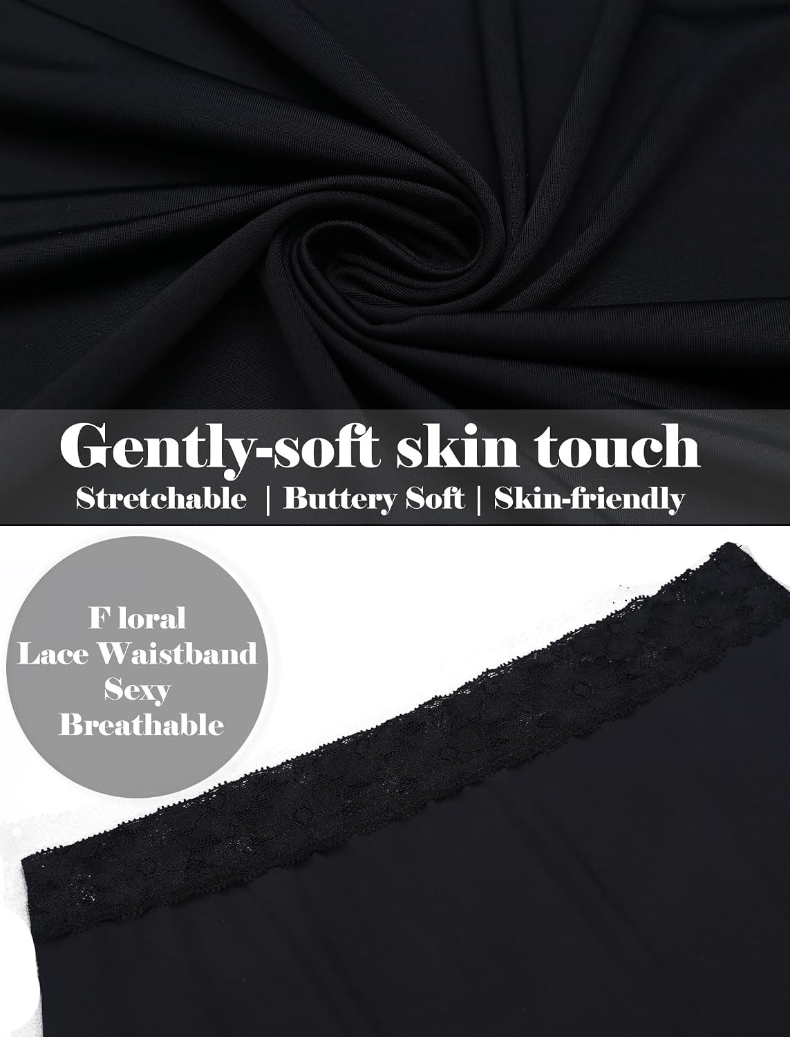 image:imageAvidlove Half Slips for Women Underskirt Slip Skirt with Floral Lace WaistbandBlack