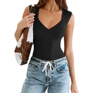 Avidlove Body Suits for Womens Sexy Bodysuit Tank Top Thong Body Suit Seamless Double Lined Going Out Tops(Black)