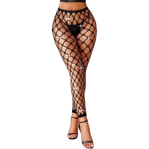 Avidlove Fishnet Stockings for Women Footless High Waist Fishnets Tight | Thigh High Stockings, Open Toe, High Stretch, Comfortable, Gothic Costume, Rave Outfits, for Cosplay, Halloween(Black Rhinestone)