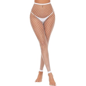 Avidlove Fishnet Stockings for Women Footless High Waist Fishnets Tight | Thigh High Stockings, Open Toe, High Stretch, Comfortable, Gothic Costume, Rave Outfits, for Cosplay, Halloween(White-w2)