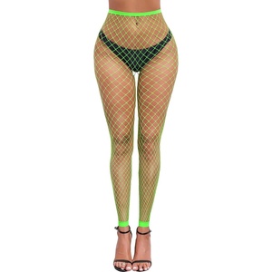 Avidlove Fishnet Stockings for Women Footless High Waist Fishnets Tight | Thigh High Stockings, Open Toe, High Stretch, Comfortable, Gothic Costume, Rave Outfits, for Cosplay, Halloween(Neon Green Al)