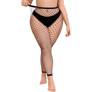 Avidlove Fishnet Stockings for Women Footless High Waist Fishnets Tight | Thigh High Stockings, Open Toe, High Stretch, Comfortable, Gothic Costume, Rave Outfits, for Cosplay, Halloween(Black-b2 Plus)