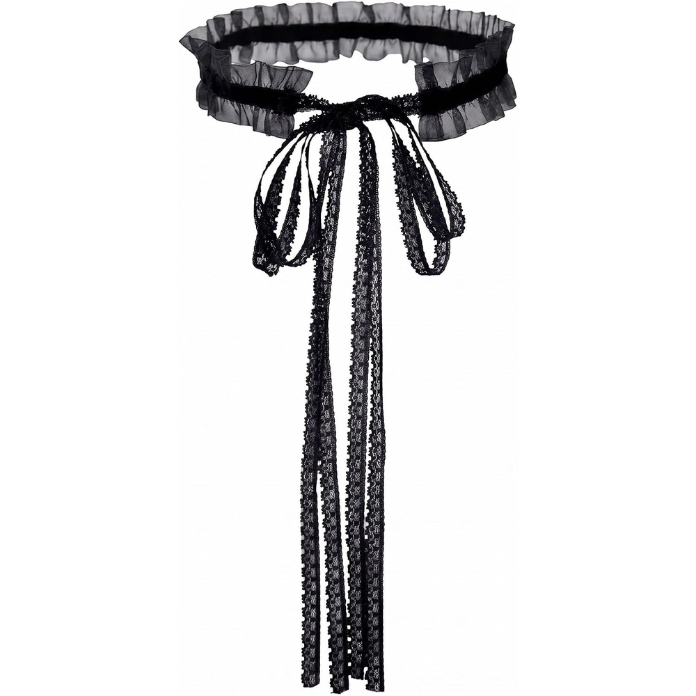 image:imageLace Choker Necklace Women Gothic Choker Vintage Victorian Collar Necklace White Black Party Dainty Adjustable Minimalist Trendy Accessory GiftBlack